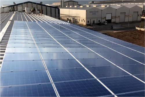 Çatı GES santrali panel temizliği